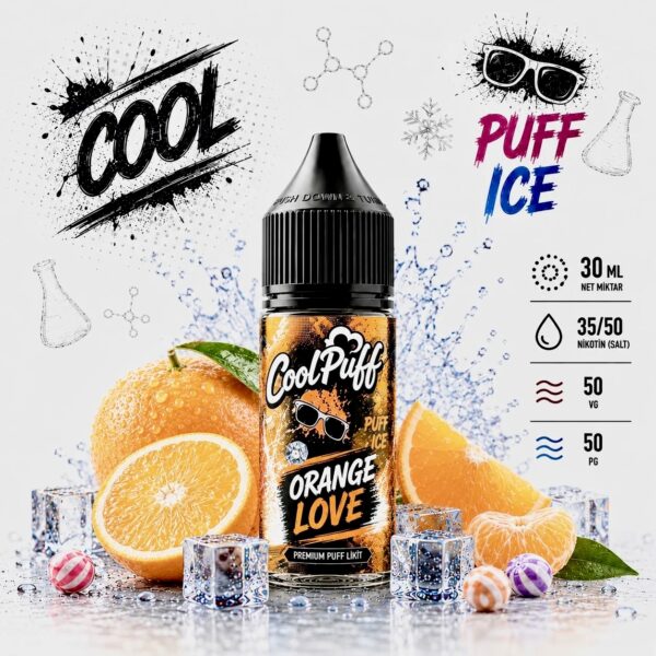 CoolPuff Orange Love Likit portakal aromalı puff salt likit