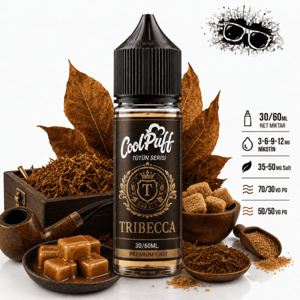 CoolPuff Tribecca karamelli esmer şekerli tütün likiti şişesi