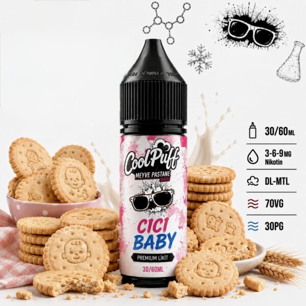 CoolPuff Cicibebe sütlü bisküvili likit şişesi